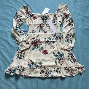 Nwt Lumiere X Urban Outfitters White Floral Mini Dress